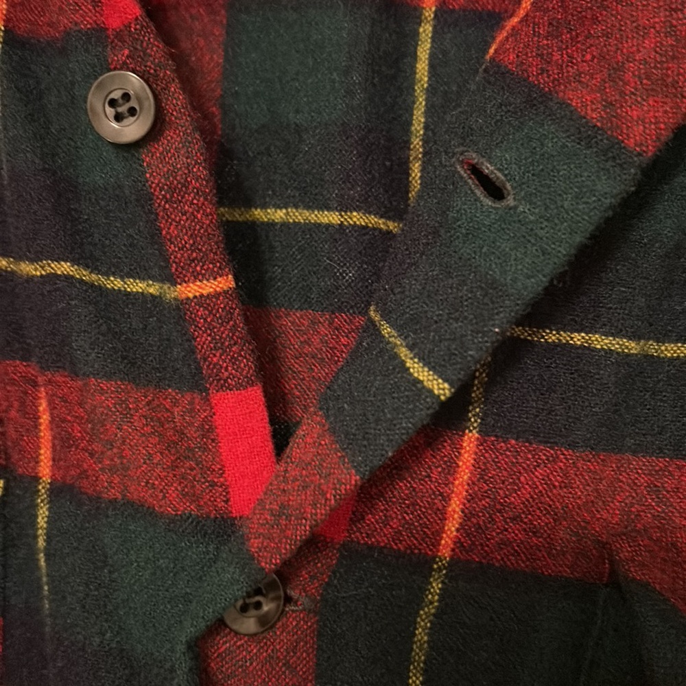 Pendleton Plaid Virgin Wool Button Down Large - image 4